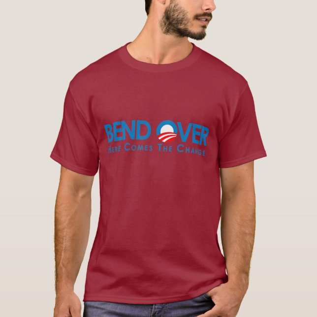 Camiseta Anti-Obama - curvatura sobre para a mudança (Frente)