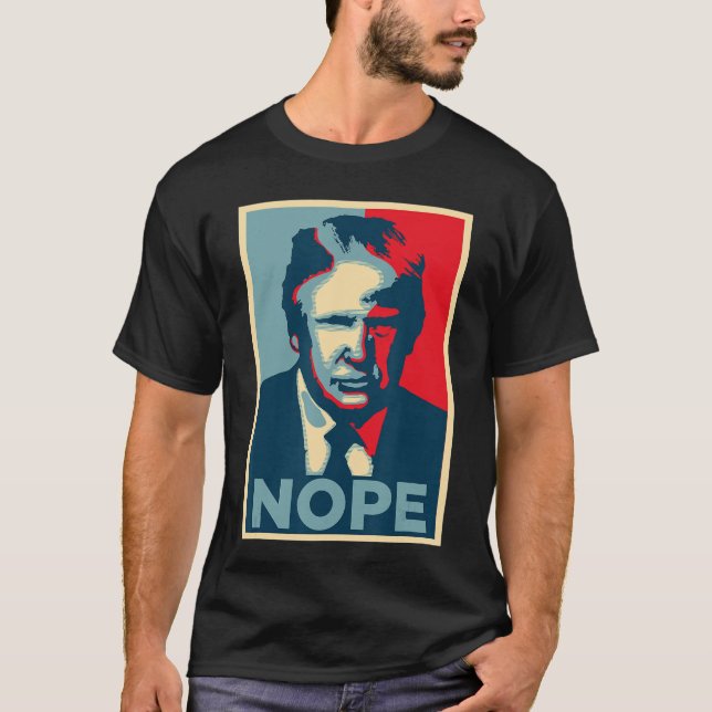 Camiseta Anti Obama Hope Poster Nope (Frente)