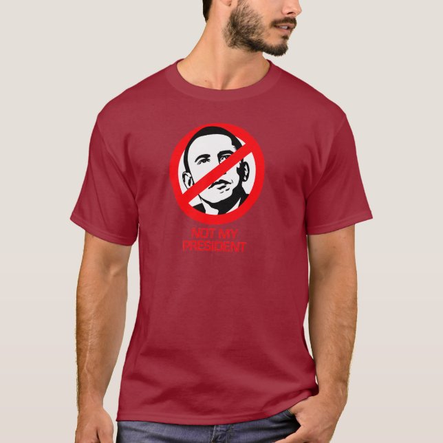 Camiseta Anti-Obama - não meu presidente (Frente)