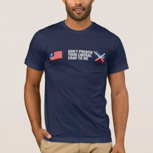 Camiseta Anti-Obama - NÃO PREACH SEU t-shirt LIBERAL do
