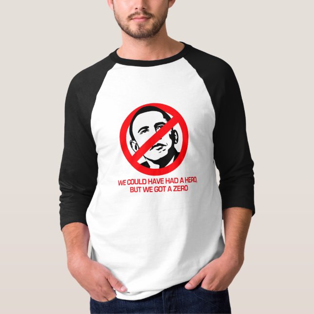 Camiseta Anti-Obama - nós obtivemos um zero (Frente)