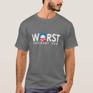 Camiseta Anti-Obama - o branco o mais mau do presidente