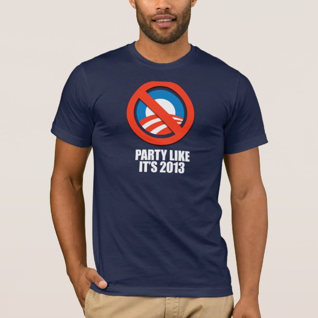 Camiseta ANTI-OBAMA- o partido como ele é 2013 (Frente)