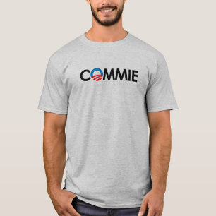 Camiseta Anti-Obama - preto do Commie