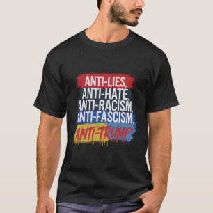 Camiseta Anti-Ódio Mentira Racismo Fascismo Resiste Trump P