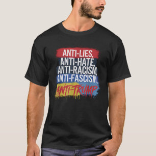 Camiseta Anti-Ódio Mentira Racismo Fascismo Resiste Trump P
