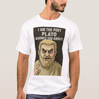 Camiseta anti-poeta Platão 