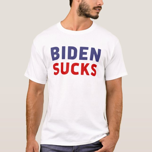 Camiseta Anti-Presidente Joe Biden Idiot Engraçado Político (Frente)