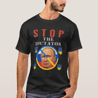 Camiseta Anti-Putin, Stop Putin, Orgulho da Ucrânia, Bandei