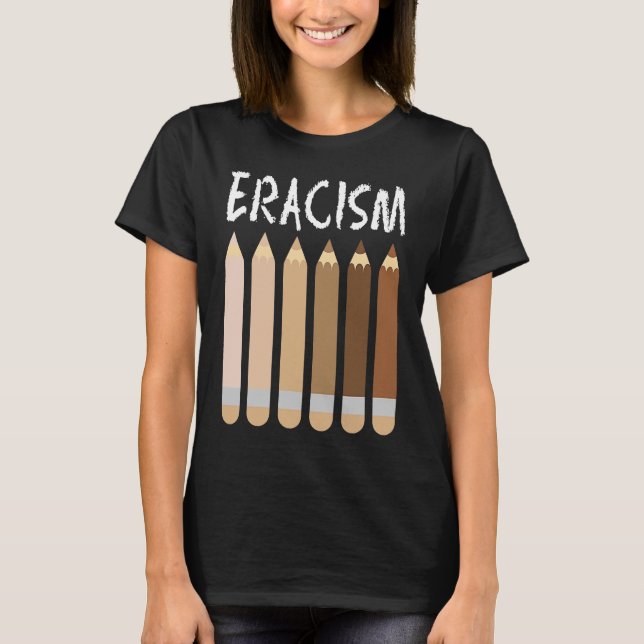 Camiseta Anti-Racismo Eracismo Africano Americano Melanin S (Frente)