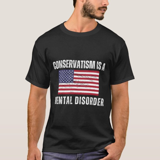 Camiseta Anti-Republican Pro Democrat American Flag America (Frente)