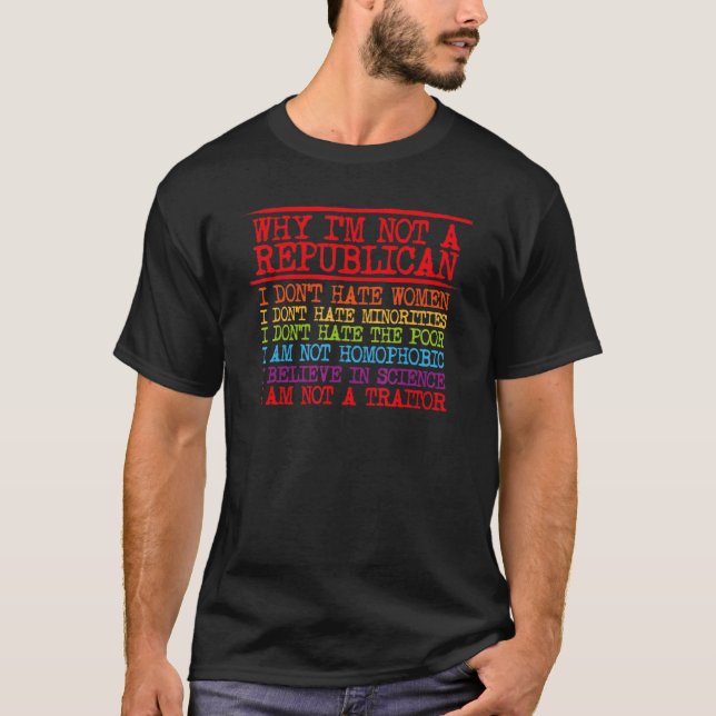 Camiseta Anti republicano por que não sou republicano (Frente)