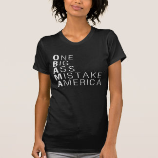 Camiseta Anti senhoras Twofer de Obama completo (cabido)