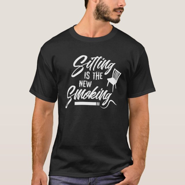 Camiseta Anti Sitting is the New Smoking Healthy Lifestyle (Frente)