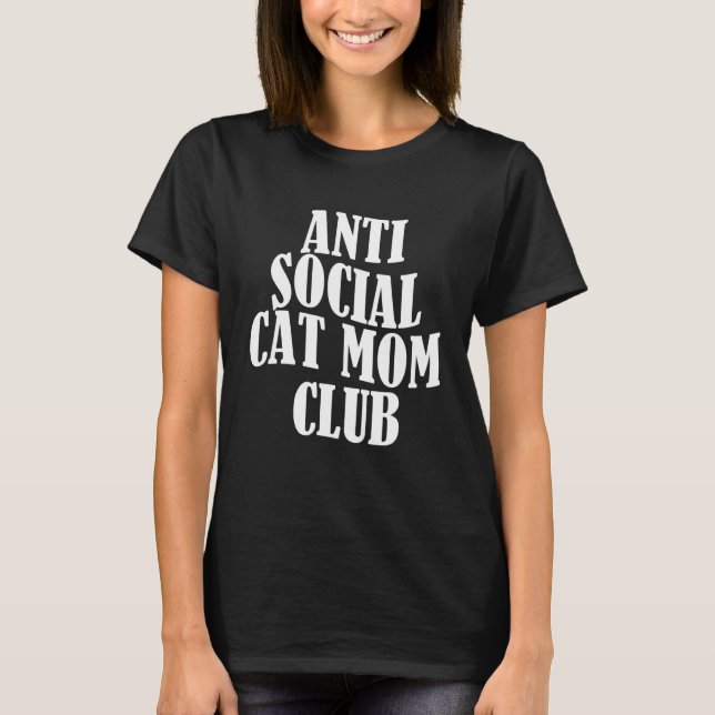 Camiseta Anti Social Cat Mãe Club 5 (Frente)
