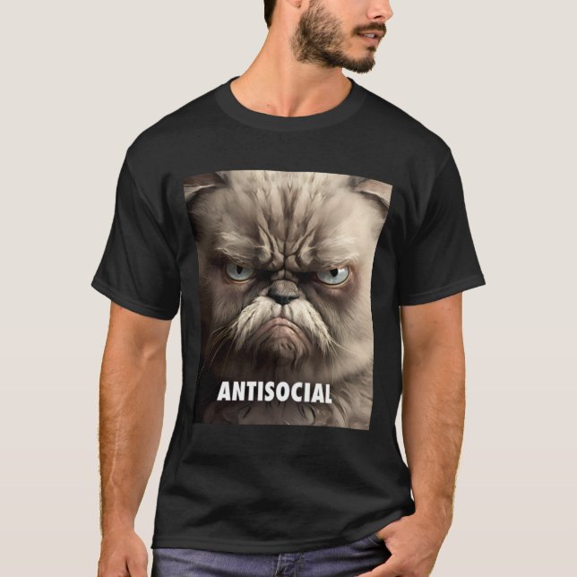 Camiseta Anti-social Grumpy Cat. 1 (Frente)
