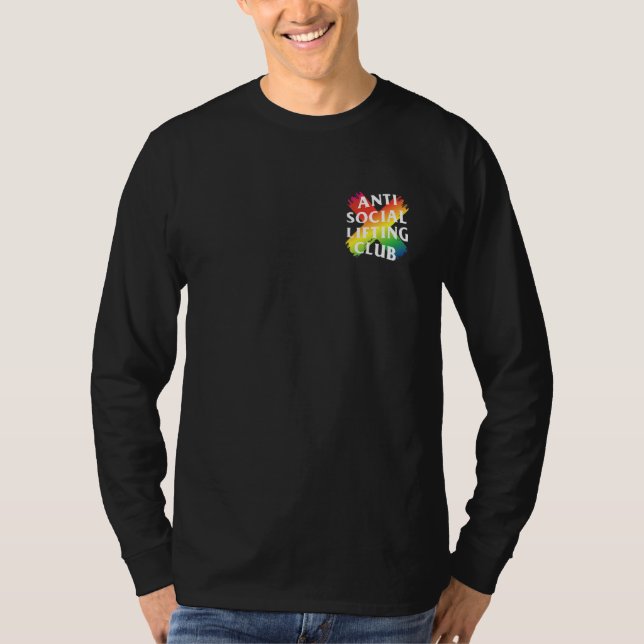 Camiseta Anti Social Lifting Club Crossed Out Rainbow (Fron (Frente)