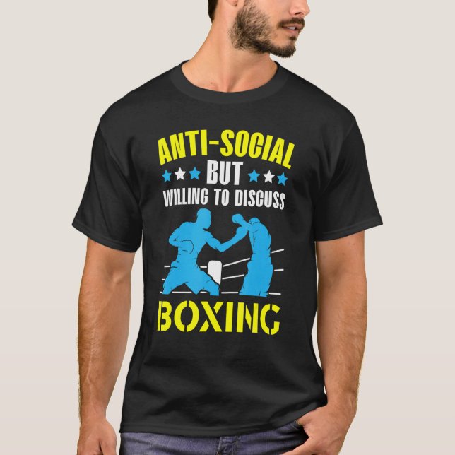 Camiseta Anti-Social, Mas Disposto A Discutir Boxer Sp (Frente)
