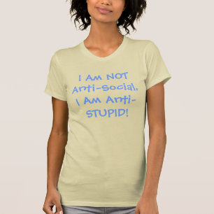 Camiseta Anti-Social Vs Anti-Estúpidos