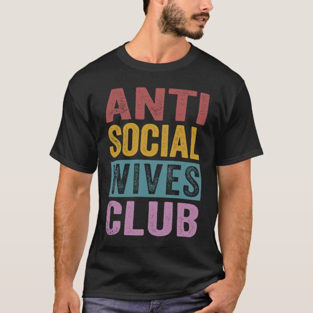 Camiseta Anti Social Wifes Club  Retro (Frente)
