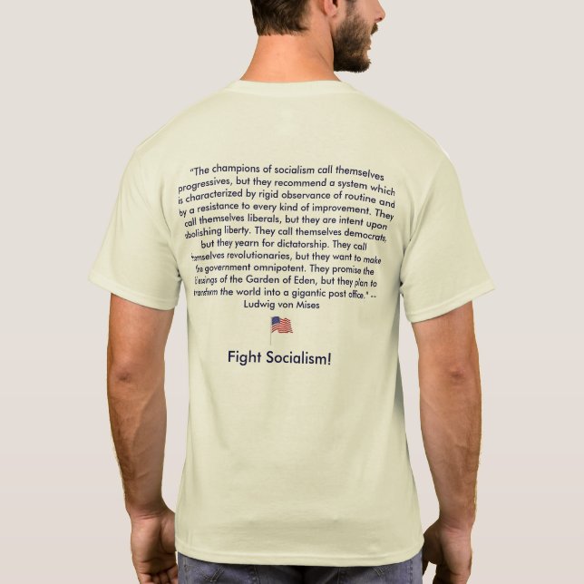 Camiseta Anti-Socialismo Ludwig von Mises (Verso)