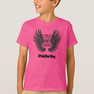 Camiseta Anti suporte cor-de-rosa tiranizando do dia da
