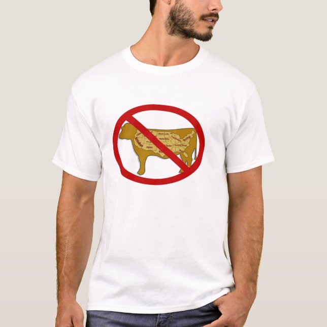 Camiseta Anti T orgânico do algodão de homens de carne (Frente)