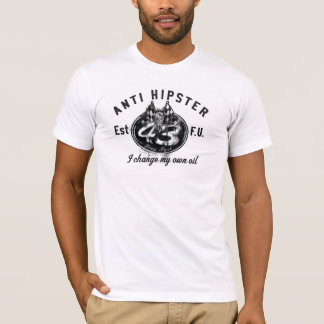 Camiseta Anti t-shirt da mudança de óleo do hipster