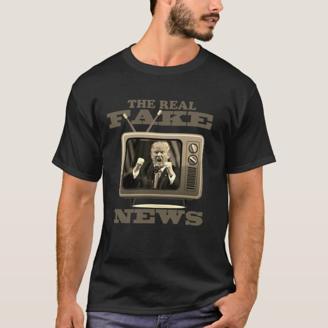Camiseta Anti t-shirt da notícia da tevê da notícia da (Frente)
