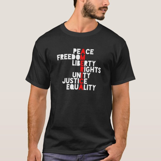 Camiseta Anti-Trump America Significa Unity Peace Resist T  (Frente)