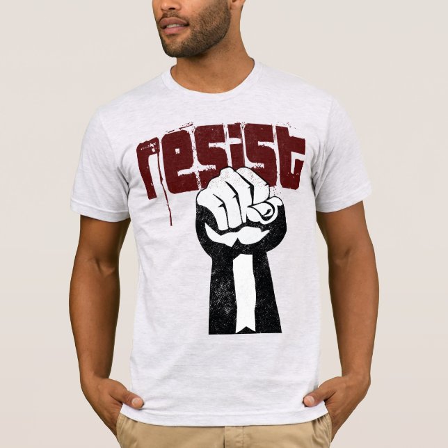 Camiseta Anti-Trump Anti-Fascismo Resiste ao Protesto Polít (Frente)