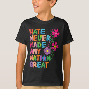 Camiseta Anti-Trump Artístico Democrata-Floral Presidente L