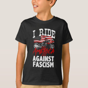 Camiseta Anti-Trump Biker Resiste Contra Protesto Fascismo