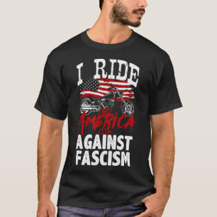 Camiseta Anti-Trump Biker Resiste Contra Protesto Fascismo