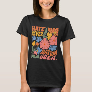 Camiseta Anti-Trump Democrata Floral Presidente Liberal