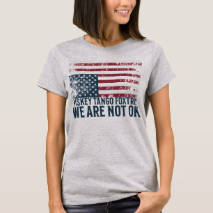Camiseta Anti Trump Flag Design Whiskey Tango Foxtrot