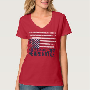 Camiseta Anti Trump Flag Design Whiskey Tango Foxtrot