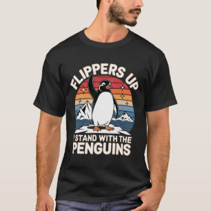 Camiseta Anti Trump Flippers Acima Eu Apoio Os Pinguins M