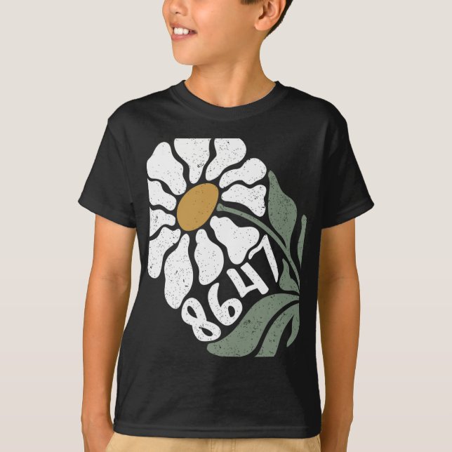 Camiseta Anti-trump Floral Statement Design (Frente)