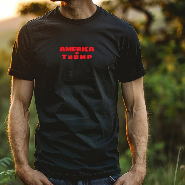 Camiseta Anti-Trump merch protest red (This T-shirt boldly opposes Donald Trump's immigration policies.)