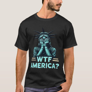 Camiseta Anti-Trump Política E Democracia Wtf América 2