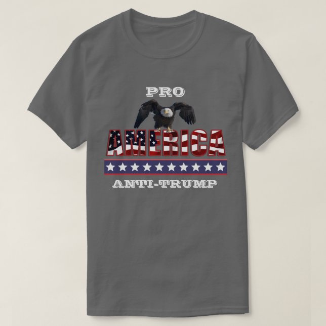 CAMISETA ANTI-TRUMP PRO-AMÉRICA (Frente do Design)