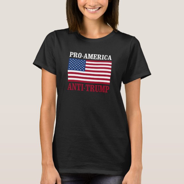Camiseta Anti-Trump Pro-America - Anti-Trump - - - (Frente)