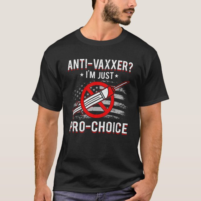 Camiseta Anti-vacina Anti-Vax Liberdade profissional Pro Es (Frente)