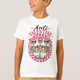 Camiseta Anti Valentine Club Funny Dia de os namorados Vint