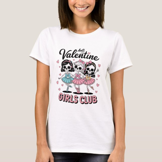 Camiseta Anti-Valentine Girls Club (Frente)