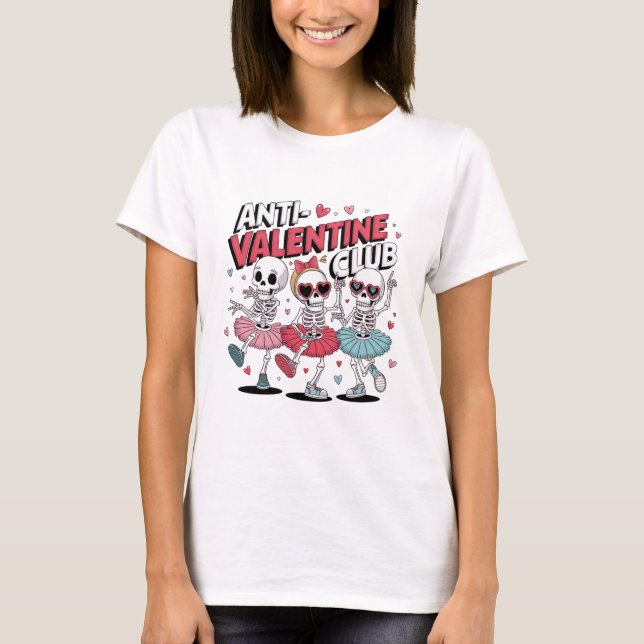 Camiseta Anti Valentine Girls Club T-Shirt | Sarcastic Febr (Frente)