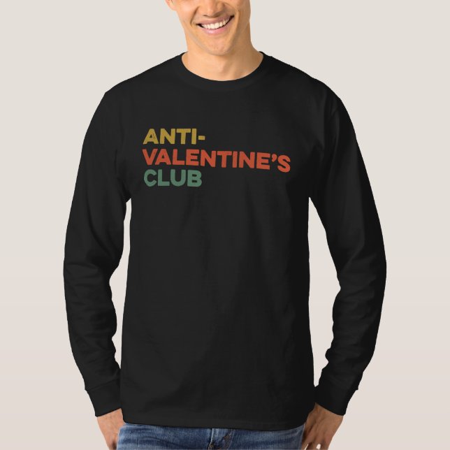 Camiseta Anti Valentine's Club 2023 Single Awareness Day VD (Frente)