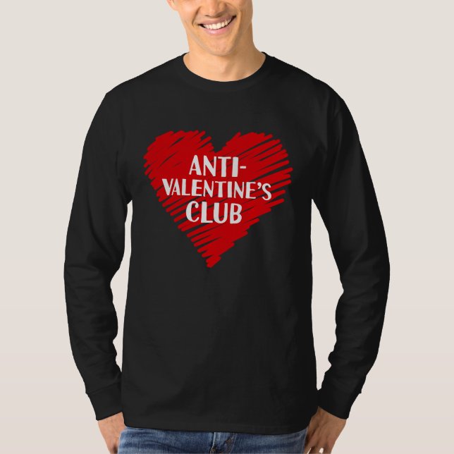 Camiseta Anti Valentine's Club Single Awareness Day 2023  V (Frente)