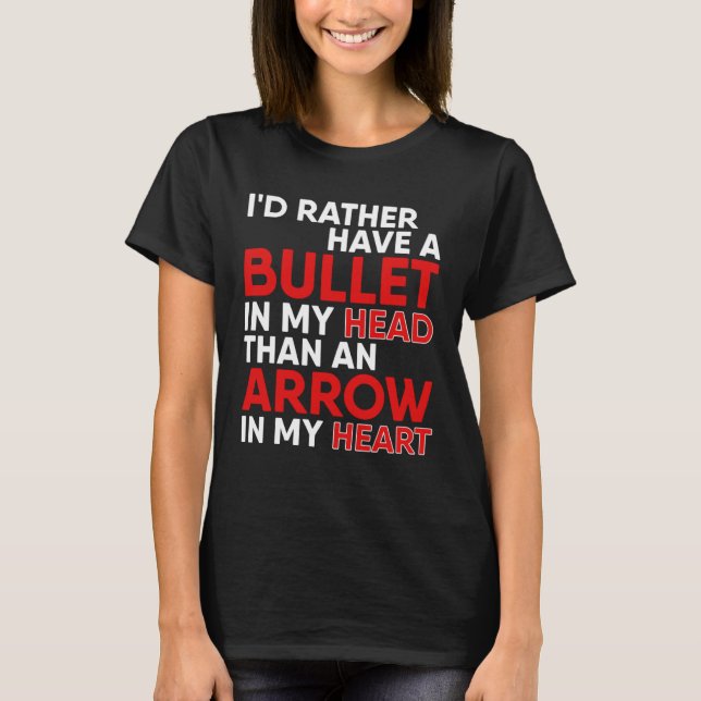 Camiseta Anti Valentine's Day Bullet In My Head For Valenti (Frente)
